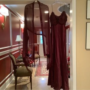 Badgely mischka plum gown 8